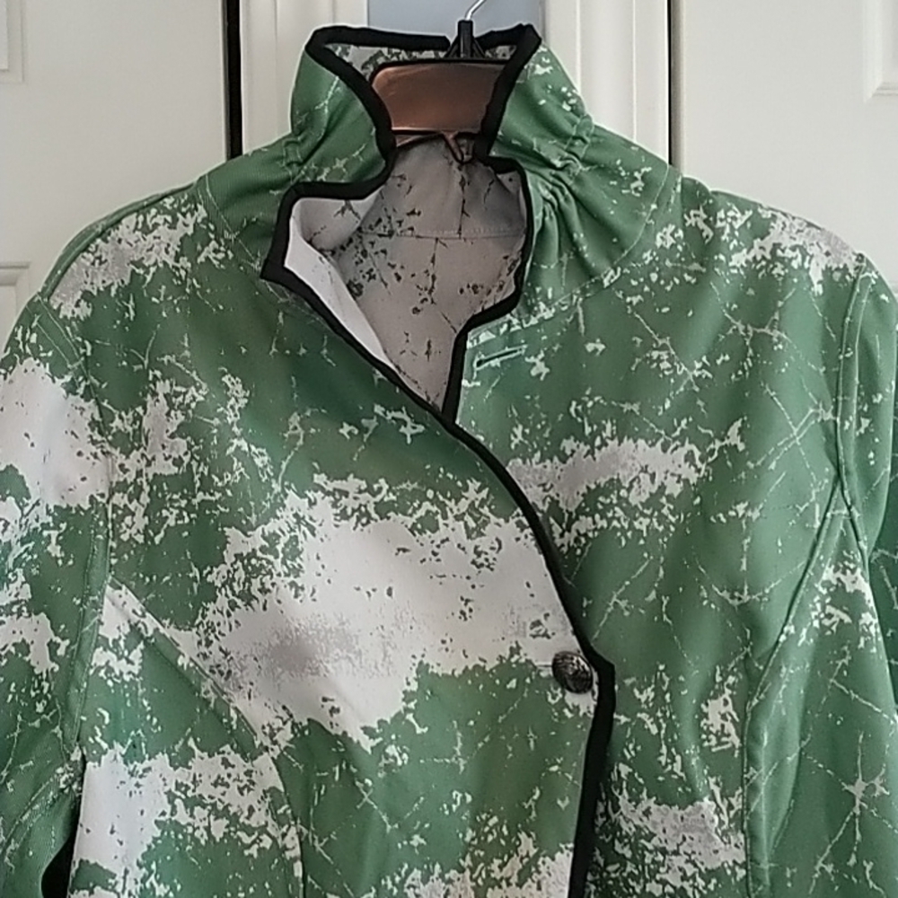 Reversibles Green Graphic Print Reversible Jacket XL - Picture 7 of 13